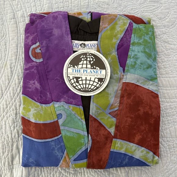 Bohemian style jacket. Beautiful multi colors. L - Picture 3 of 6